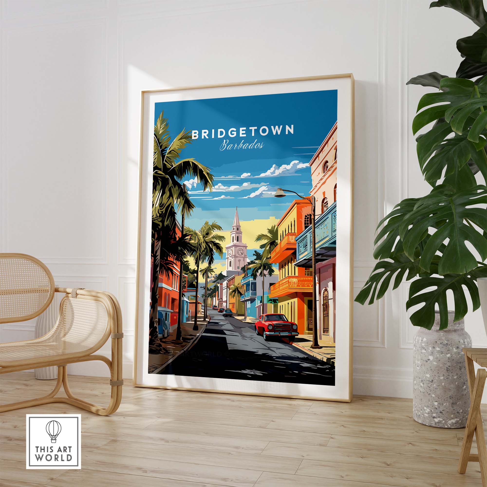 Bridgetown Barbados Travel Poster part of our best collection or travel posters and prints - This Art World