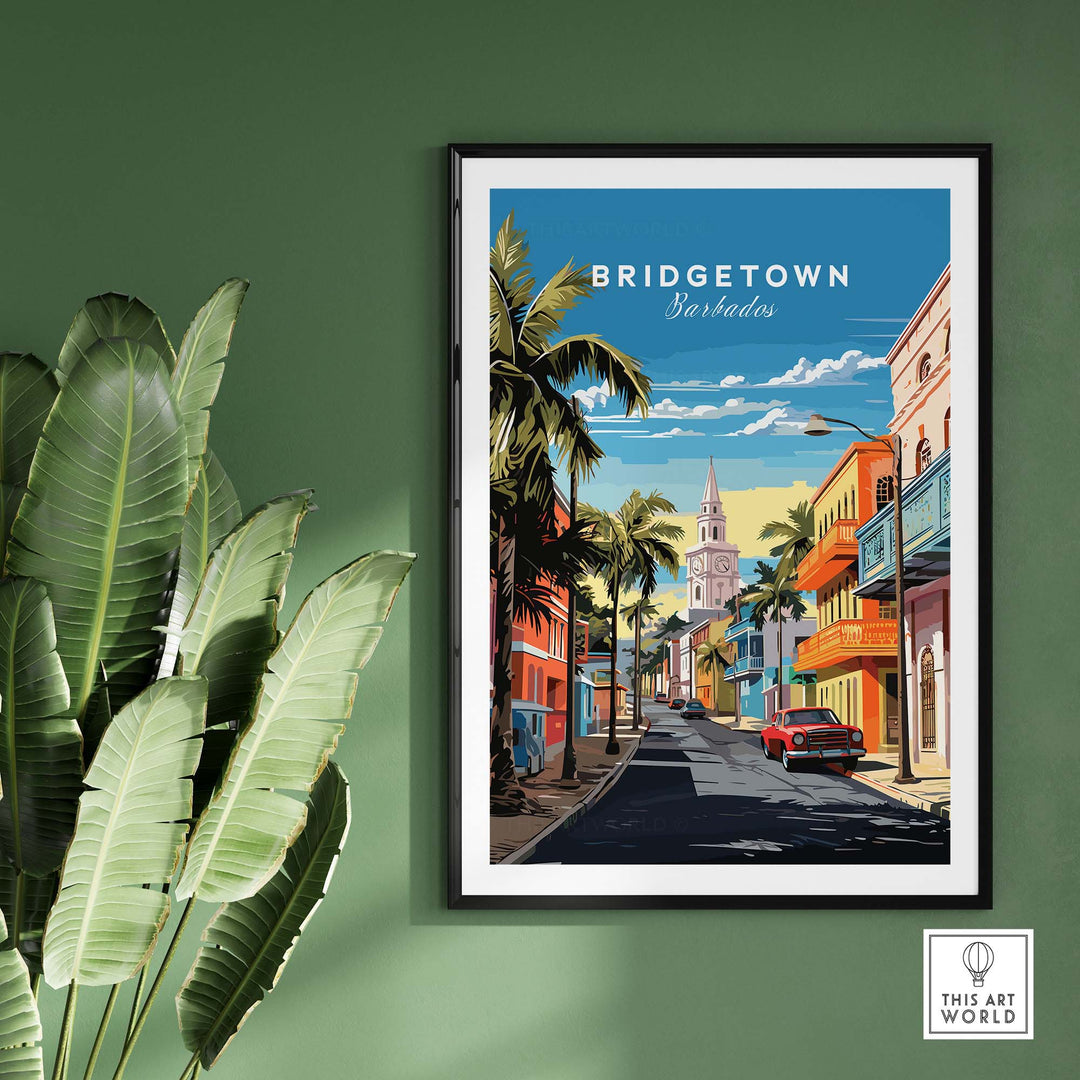 Bridgetown Barbados Travel Poster part of our best collection or travel posters and prints - This Art World