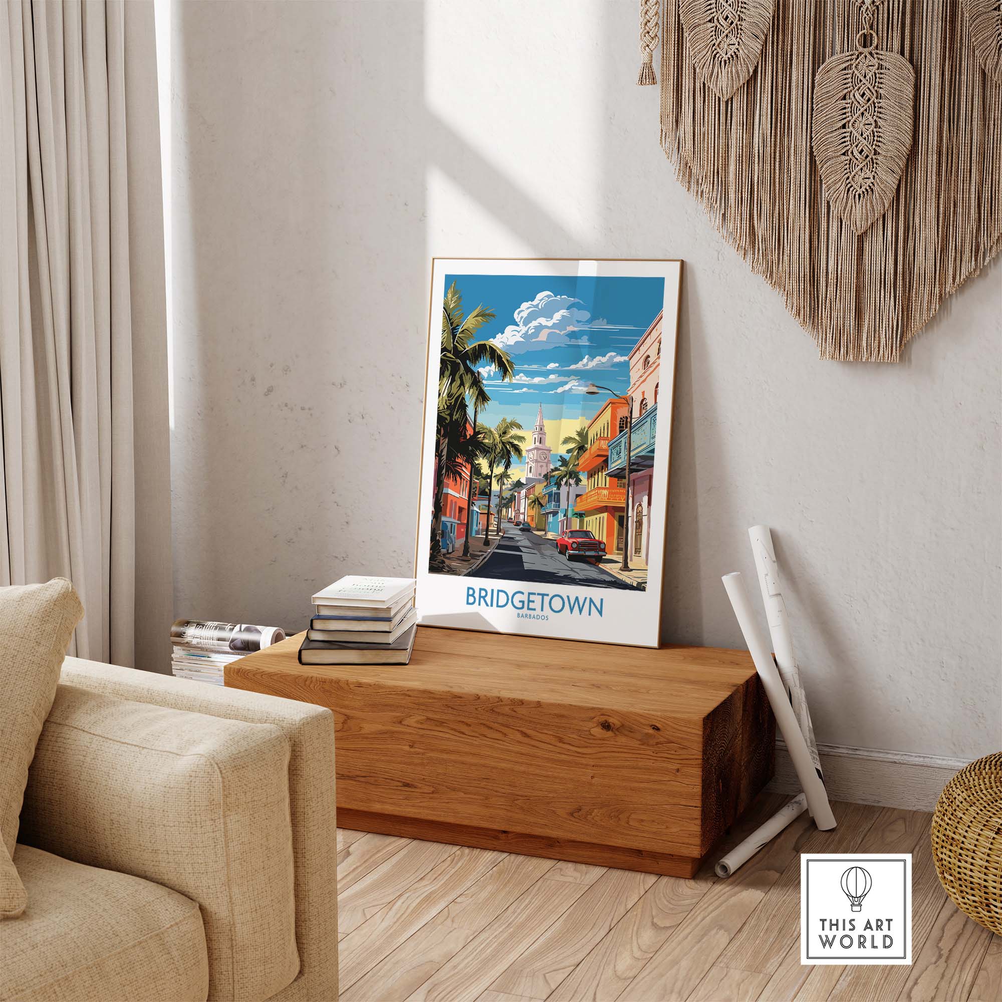 Bridgetown Barbados Travel Print part of our best collection or travel posters and prints - This Art World