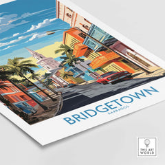 Bridgetown Barbados Travel Print part of our best collection or travel posters and prints - This Art World