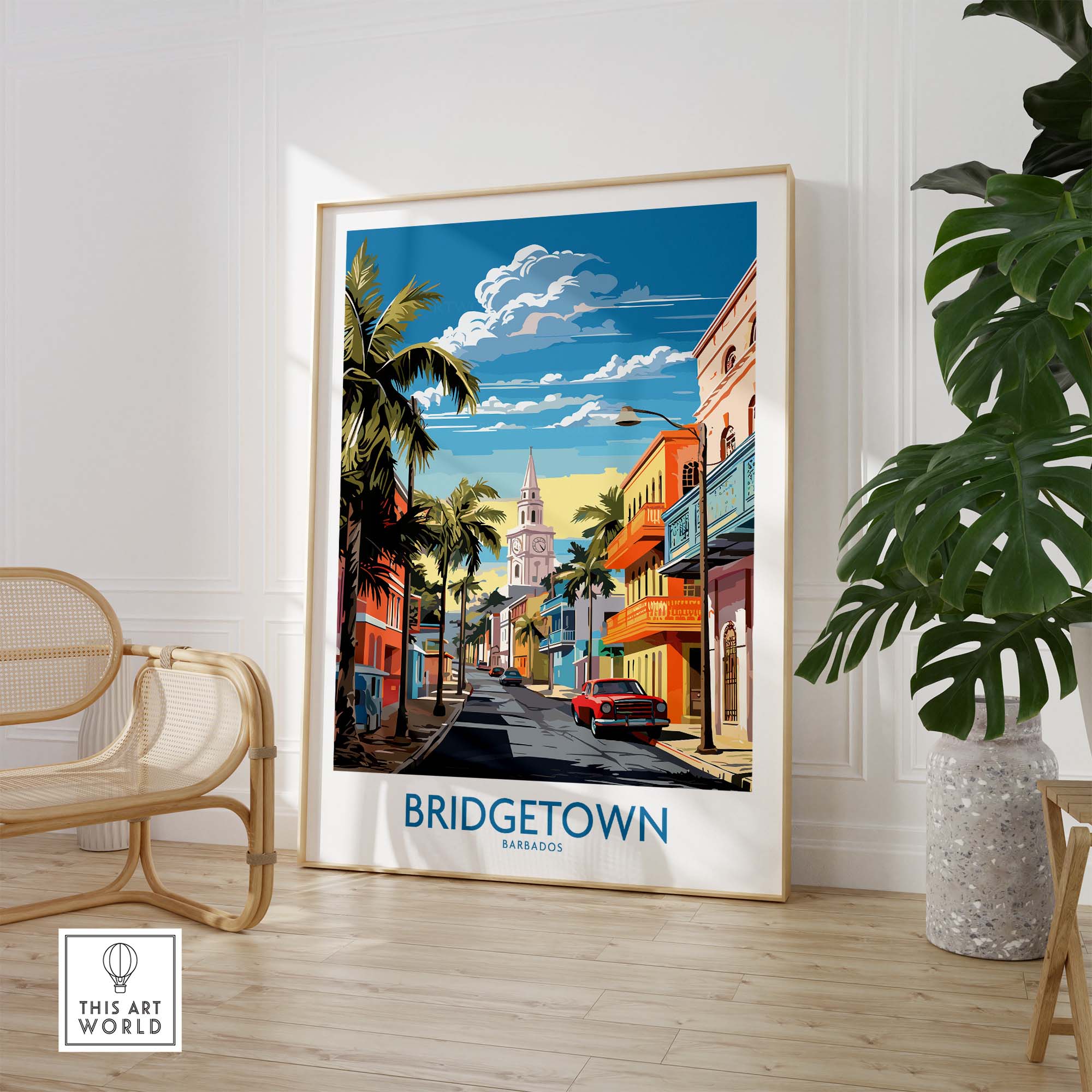 Bridgetown Barbados Travel Print part of our best collection or travel posters and prints - This Art World