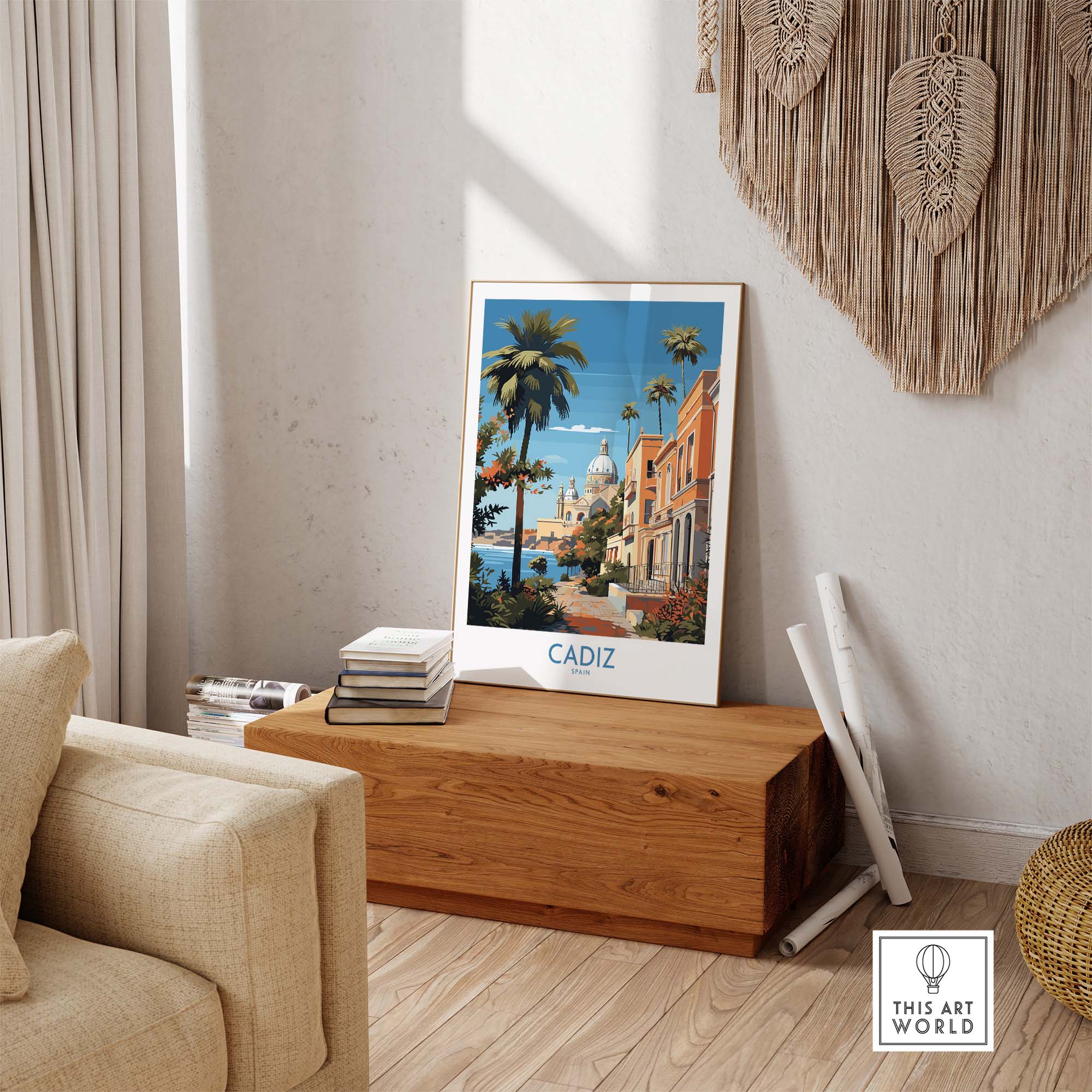 Cadiz Travel Print part of our best collection or travel posters and prints - This Art World