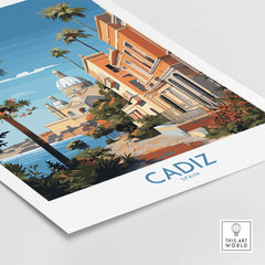 Cadiz Travel Print part of our best collection or travel posters and prints - This Art World