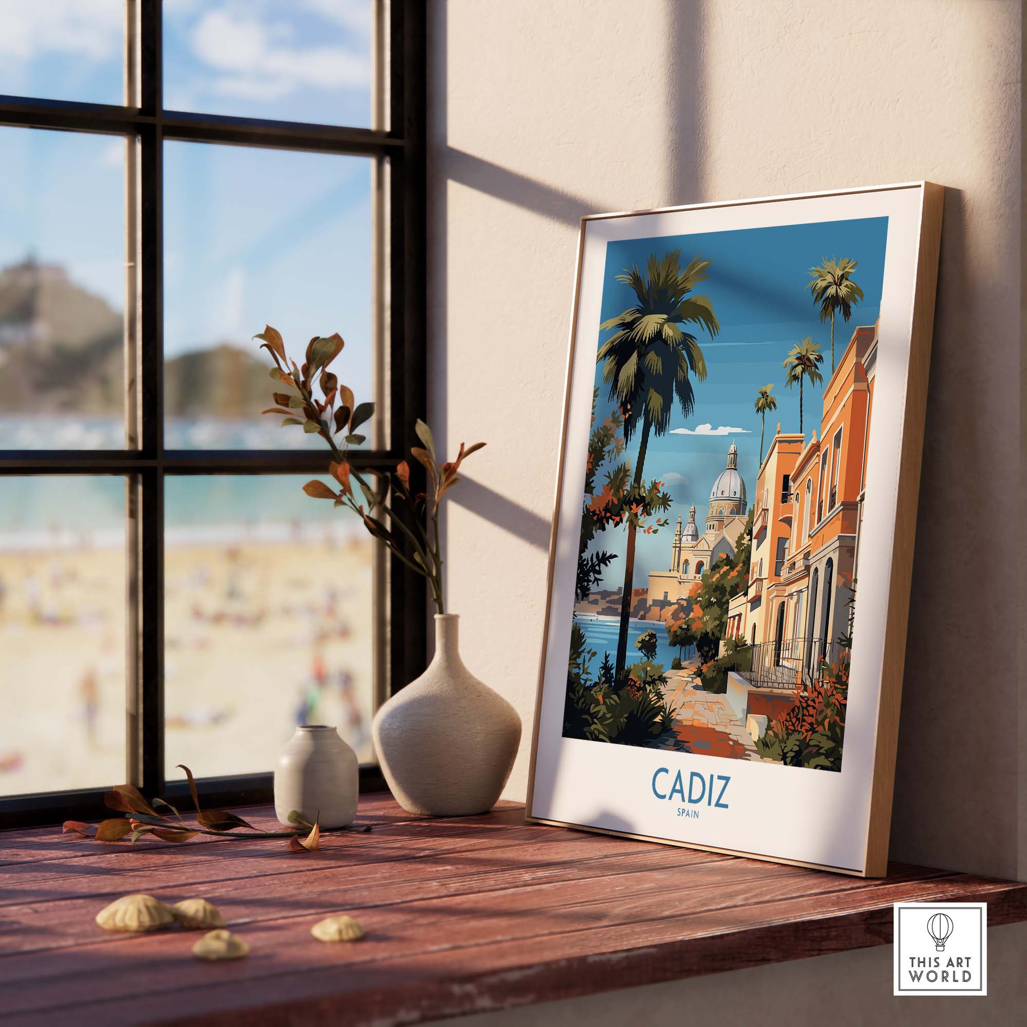 Cadiz Travel Print part of our best collection or travel posters and prints - This Art World