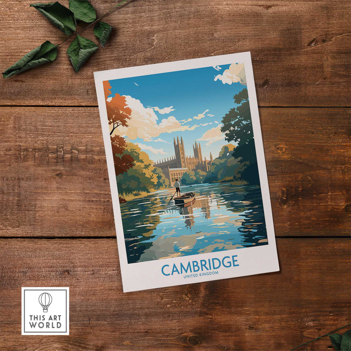 Cambridge Travel Poster - United Kingdom-This Art World