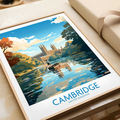 Cambridge Travel Poster - United Kingdom-This Art World