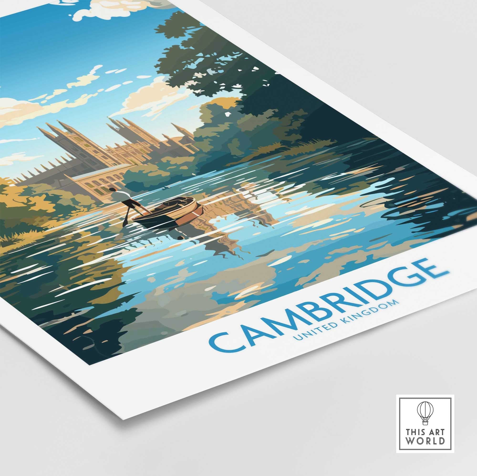Cambridge Travel Poster - United Kingdom-This Art World