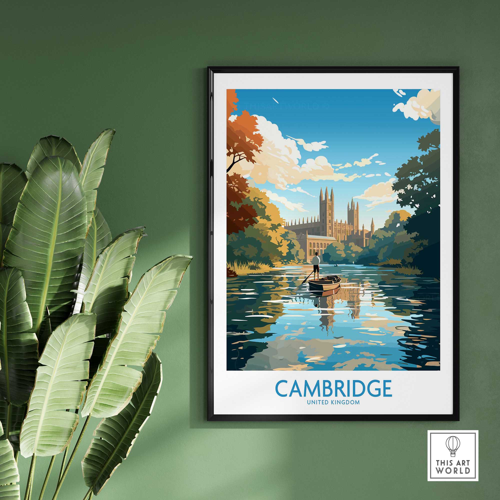 Cambridge Travel Poster - United Kingdom-This Art World