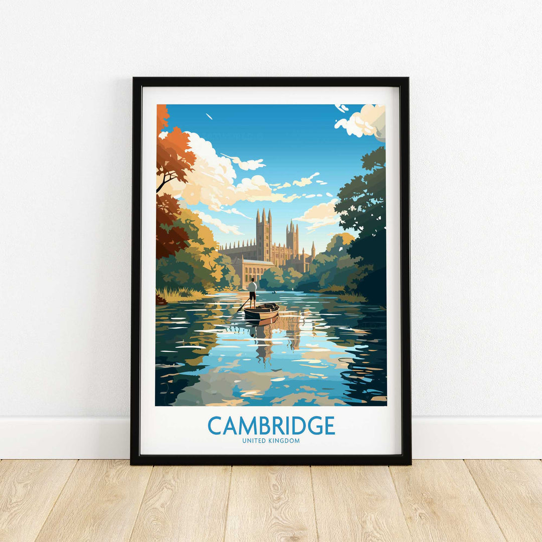 Cambridge Travel Poster - United Kingdom-This Art World