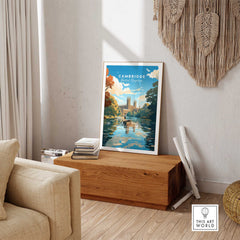 Cambridge Wall Art Print - United Kingdom Travel Poster-This Art World