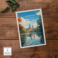 Cambridge Wall Art Print - United Kingdom Travel Poster-This Art World