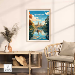 Cambridge Wall Art Print - United Kingdom Travel Poster-This Art World