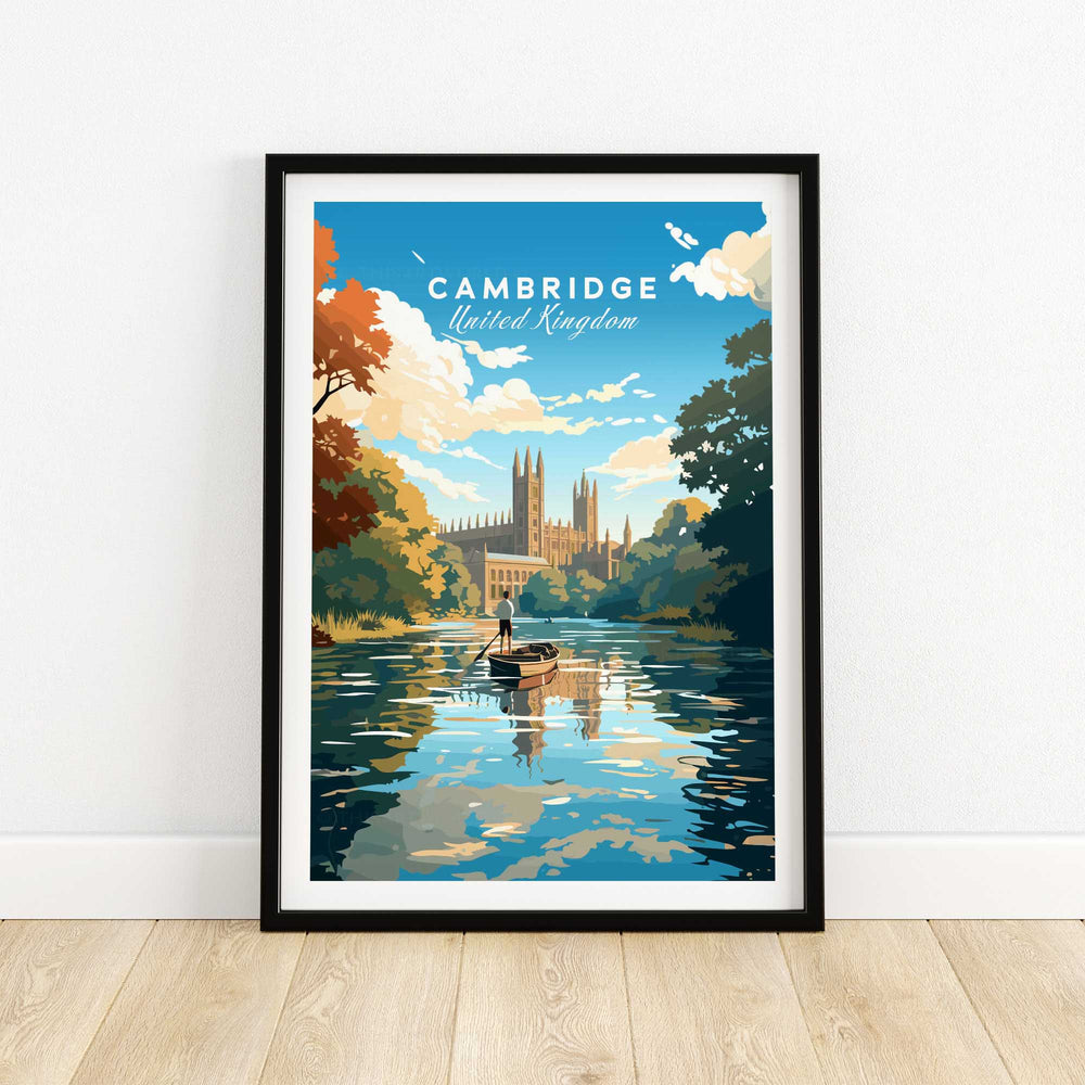Cambridge Wall Art Print - United Kingdom Travel Poster-This Art World