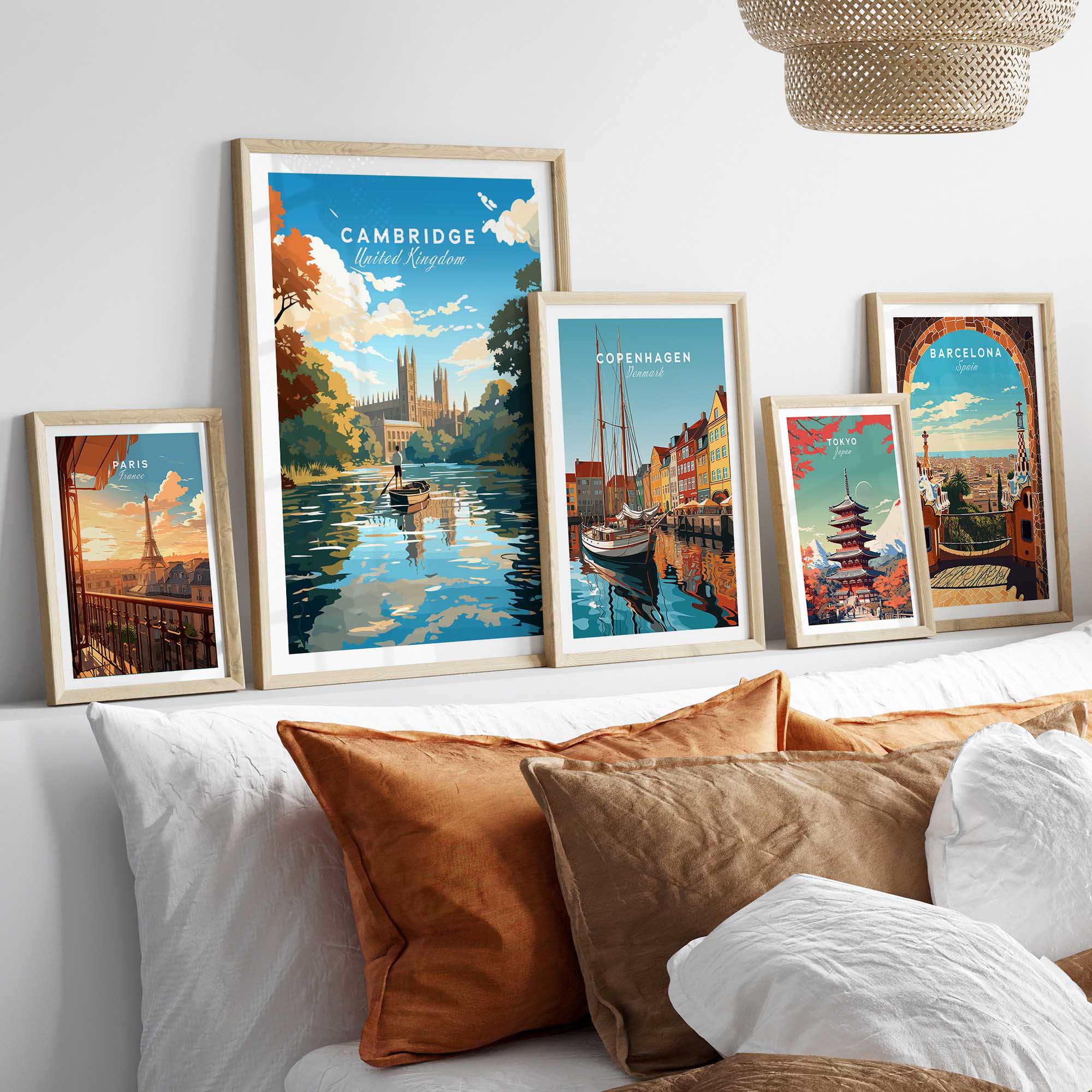 Cambridge Wall Art Print - United Kingdom Travel Poster-This Art World