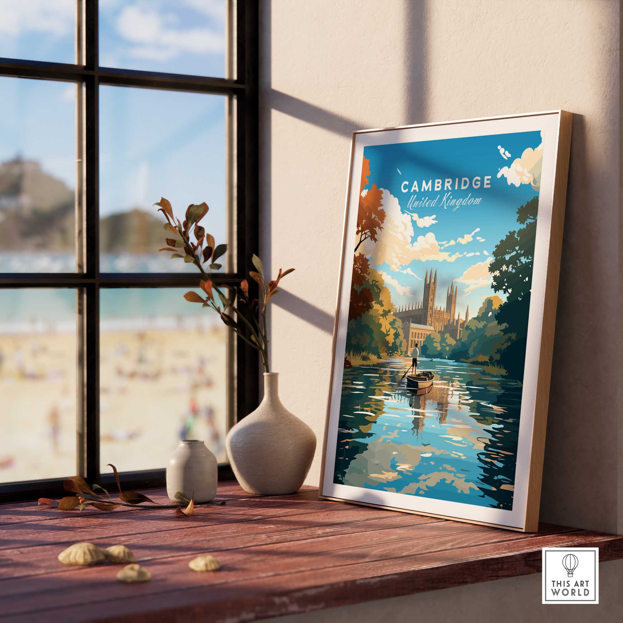 Cambridge Wall Art Print - United Kingdom Travel Poster-This Art World