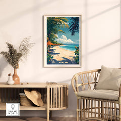 Cancun Print showcasing a beautiful beach scene, perfect for travel decor lovers.
