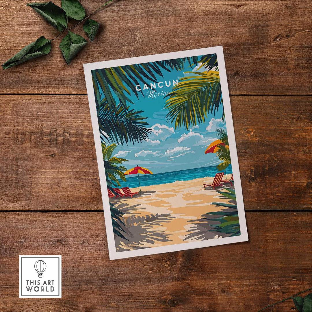 Cancun Travel Print