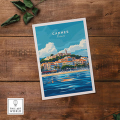 Cannes Print showcasing the iconic beauty of Cannes, France with vibrant colors and exquisite details.