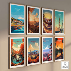 Cannes Wall Art showcasing the iconic French city scene in an elegant framed design.