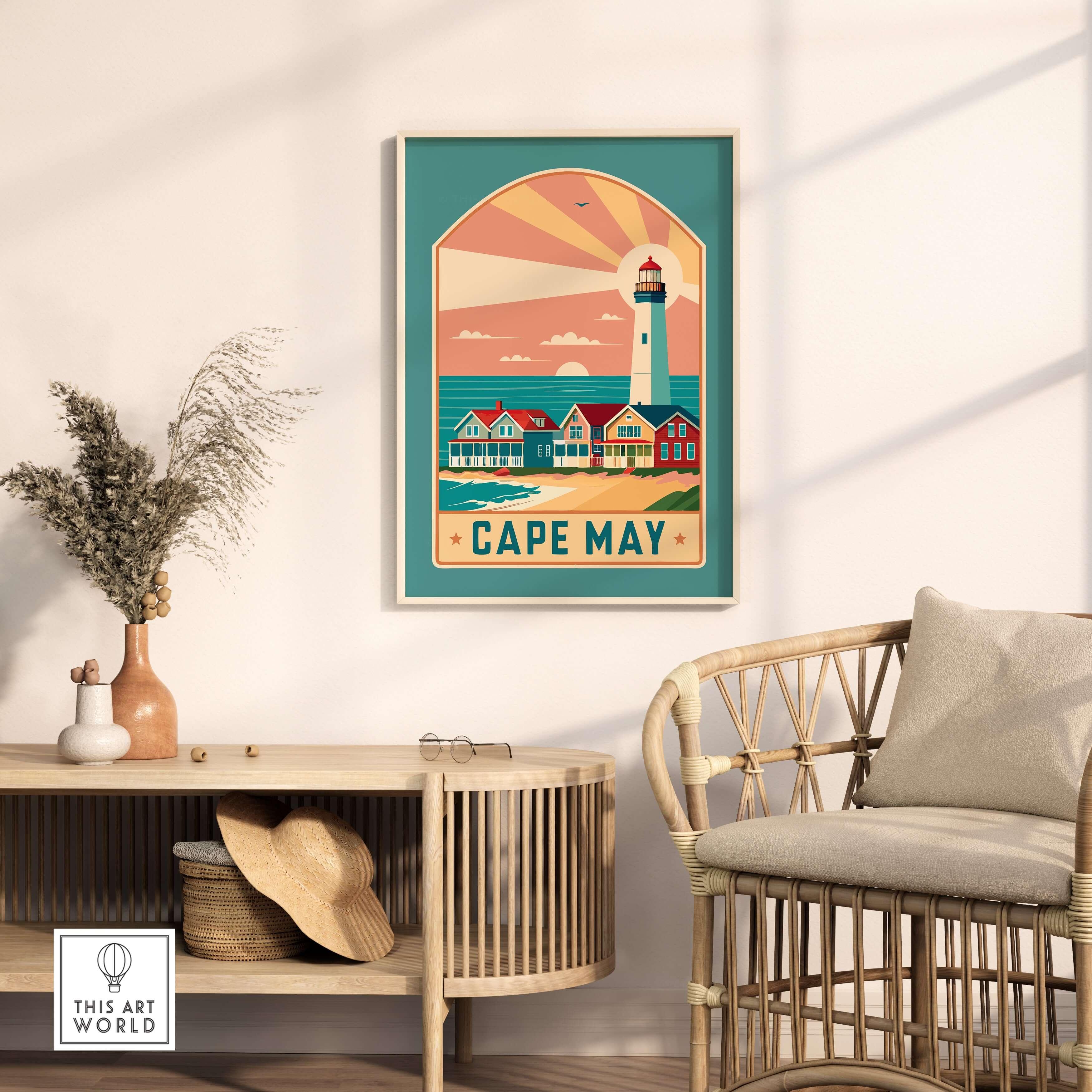 Cape May New Jersey Retro Travel Poster – This Art World