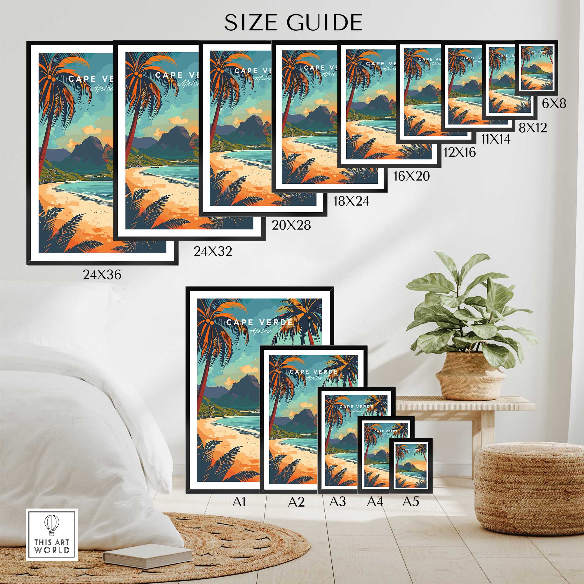 Cape Verde Travel Poster-This Art World