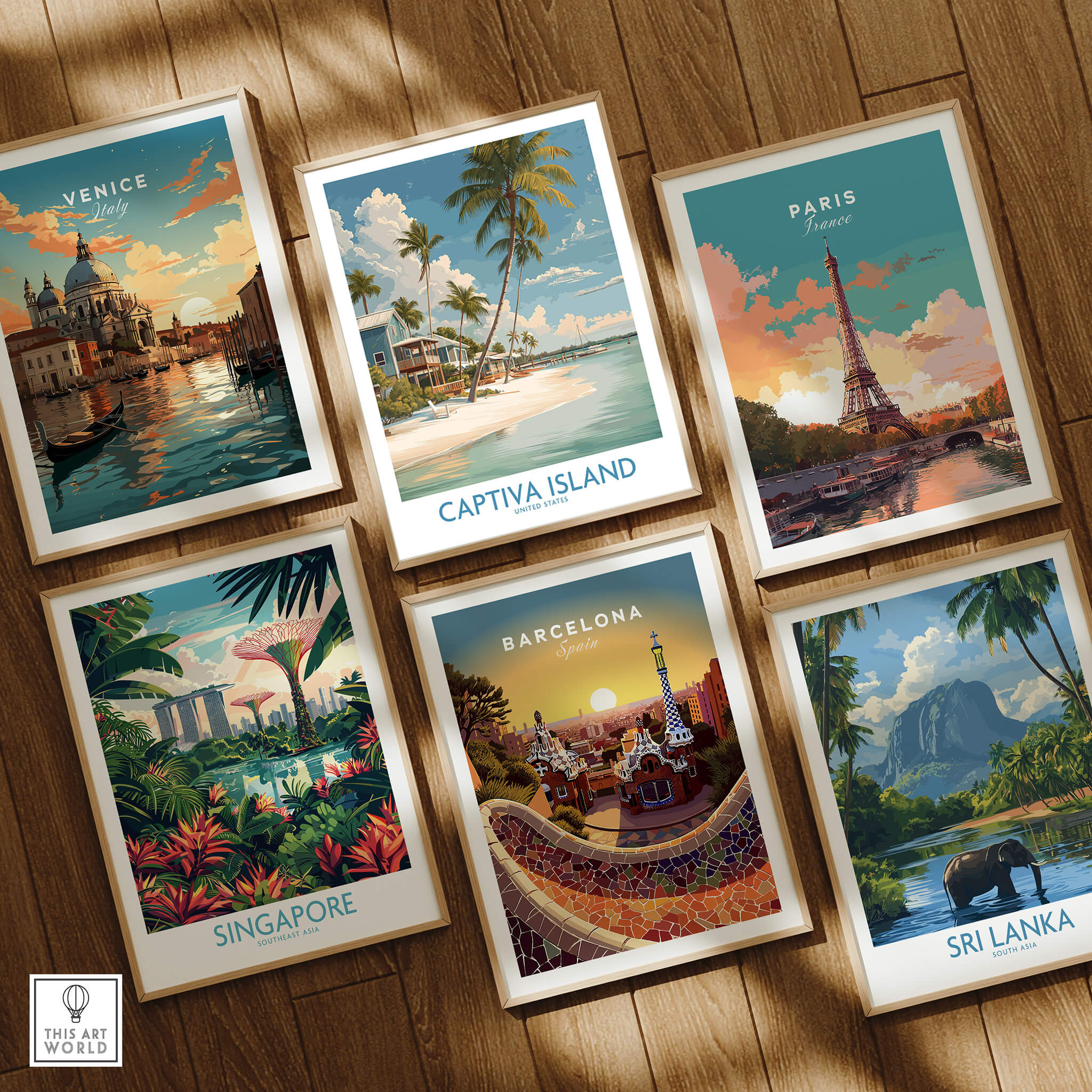 Captiva Island Florida Wall Art – Tropical Beachfront Print featured among other travel-themed prints.