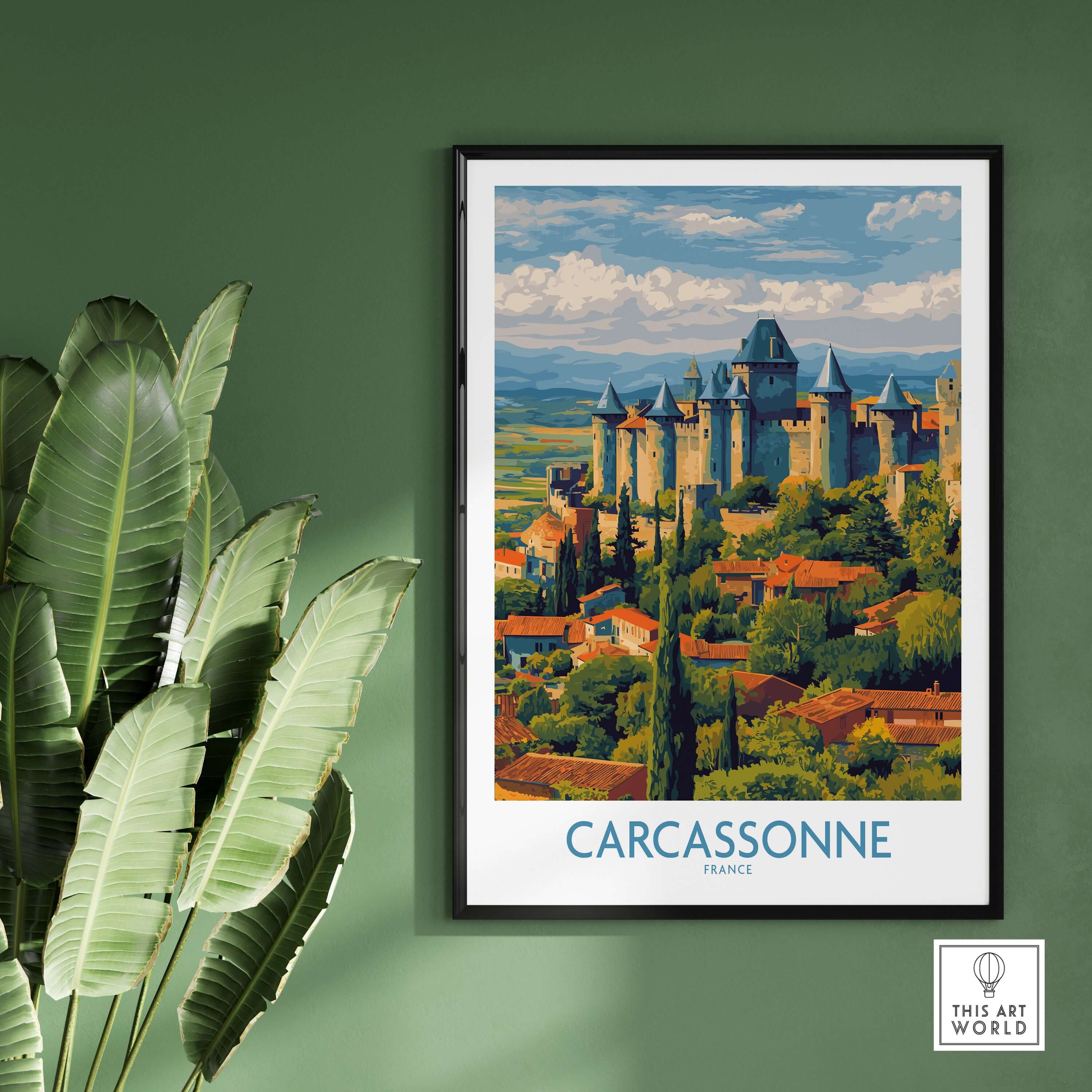 Juan Ferrandiz「Castells」 アートパネル　フェランディス Carcassonne Fortress Print - French Heritage Decor – This Art World