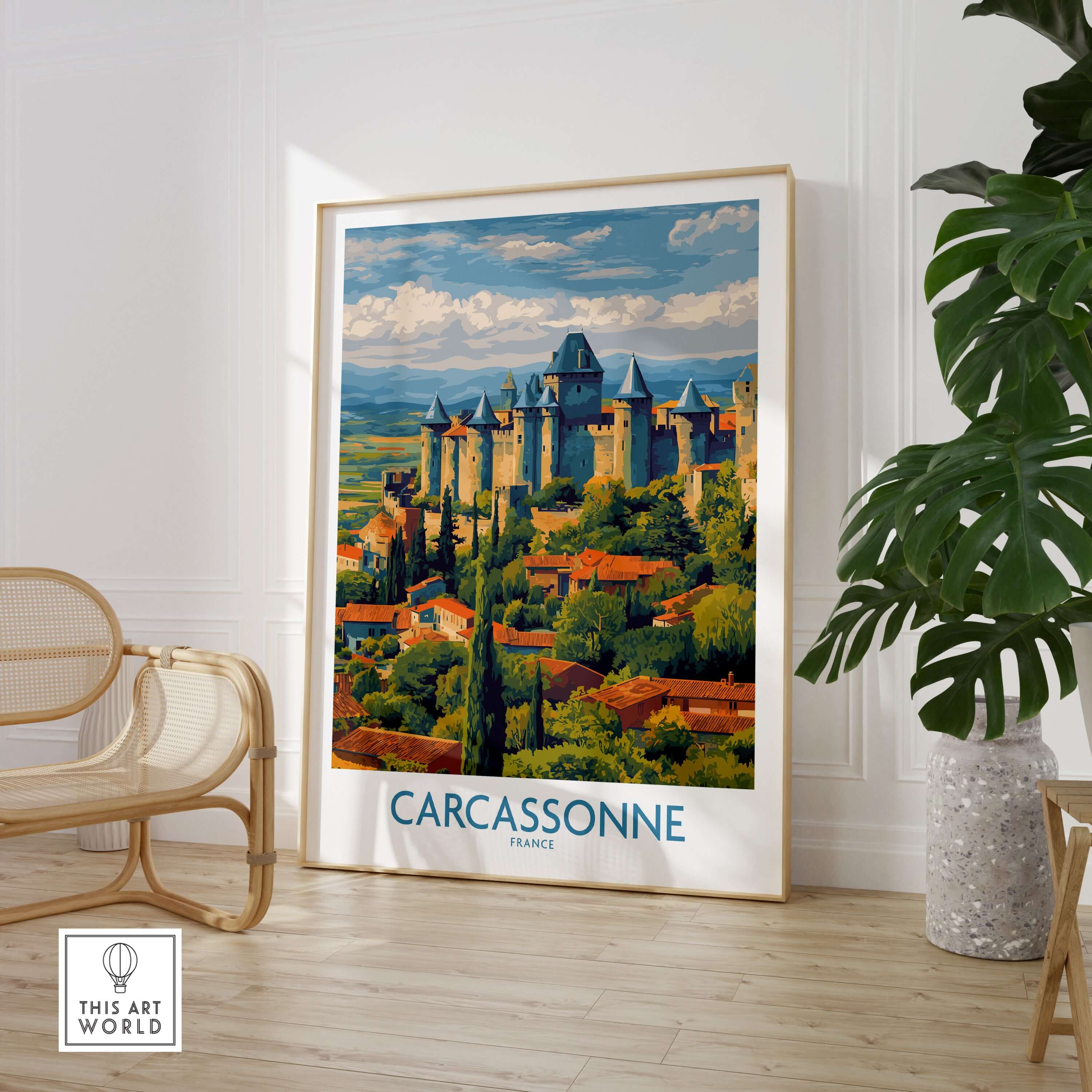Carcassonne Fortress Print - French Heritage Decor – This Art World