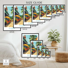 Caribbean Guyana Poster Stunning Wall Art Souvenir from the Tropics