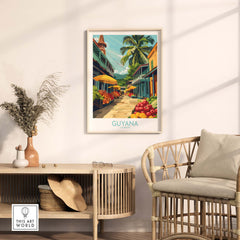 Caribbean Guyana Poster Stunning Wall Art Souvenir from the Tropics