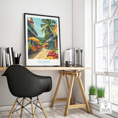 Caribbean Guyana Poster Stunning Wall Art Souvenir from the Tropics