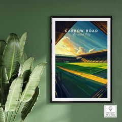 Carrow Road - Norwich City inspired Stadium Wall Art Print showcasing vibrant imagery of the stadium.