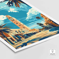 Casablanca Print showcasing an intricate design with vibrant colors, capturing the exotic beauty of Morocco.