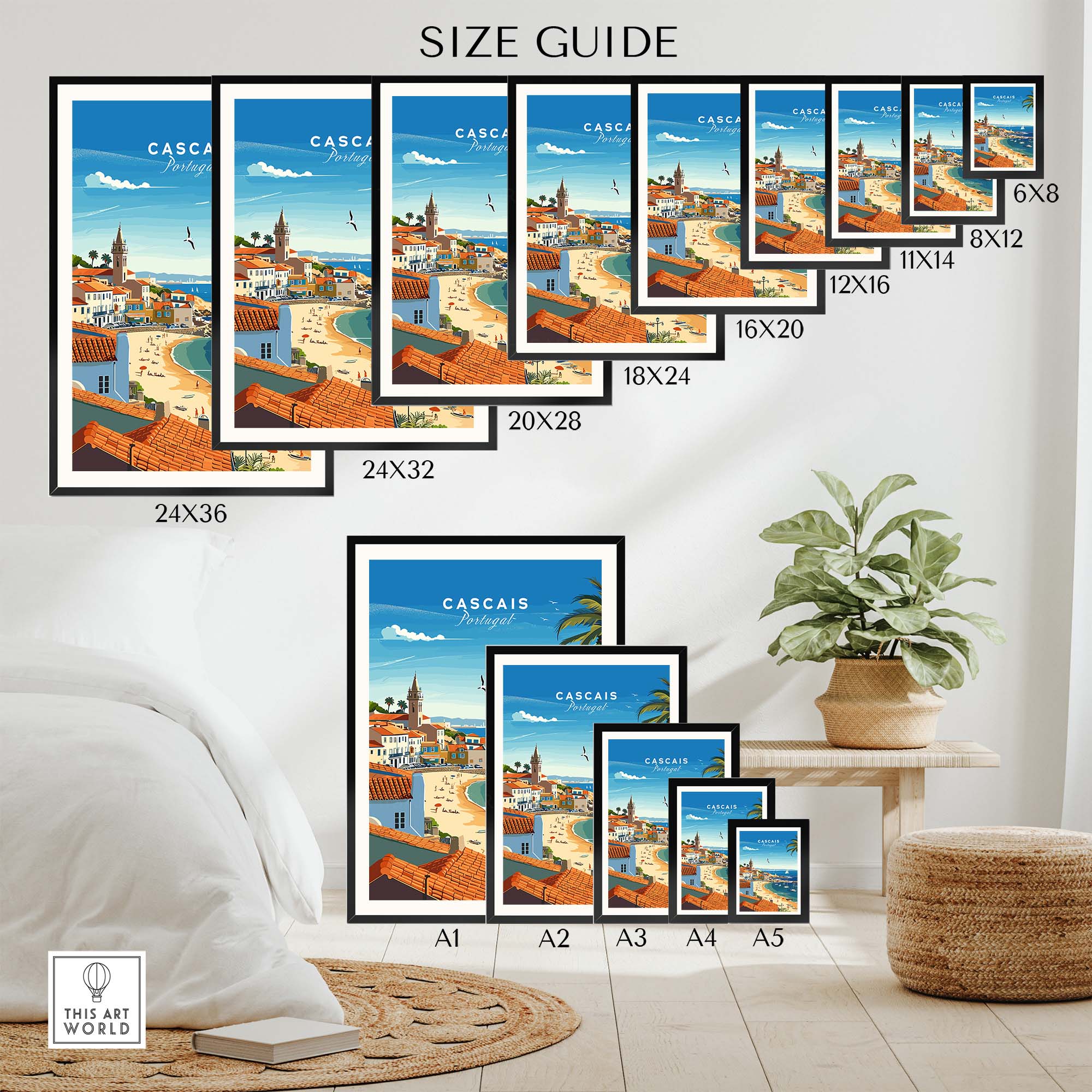 Cascais Portugal Poster part of our best collection or travel posters and prints - This Art World