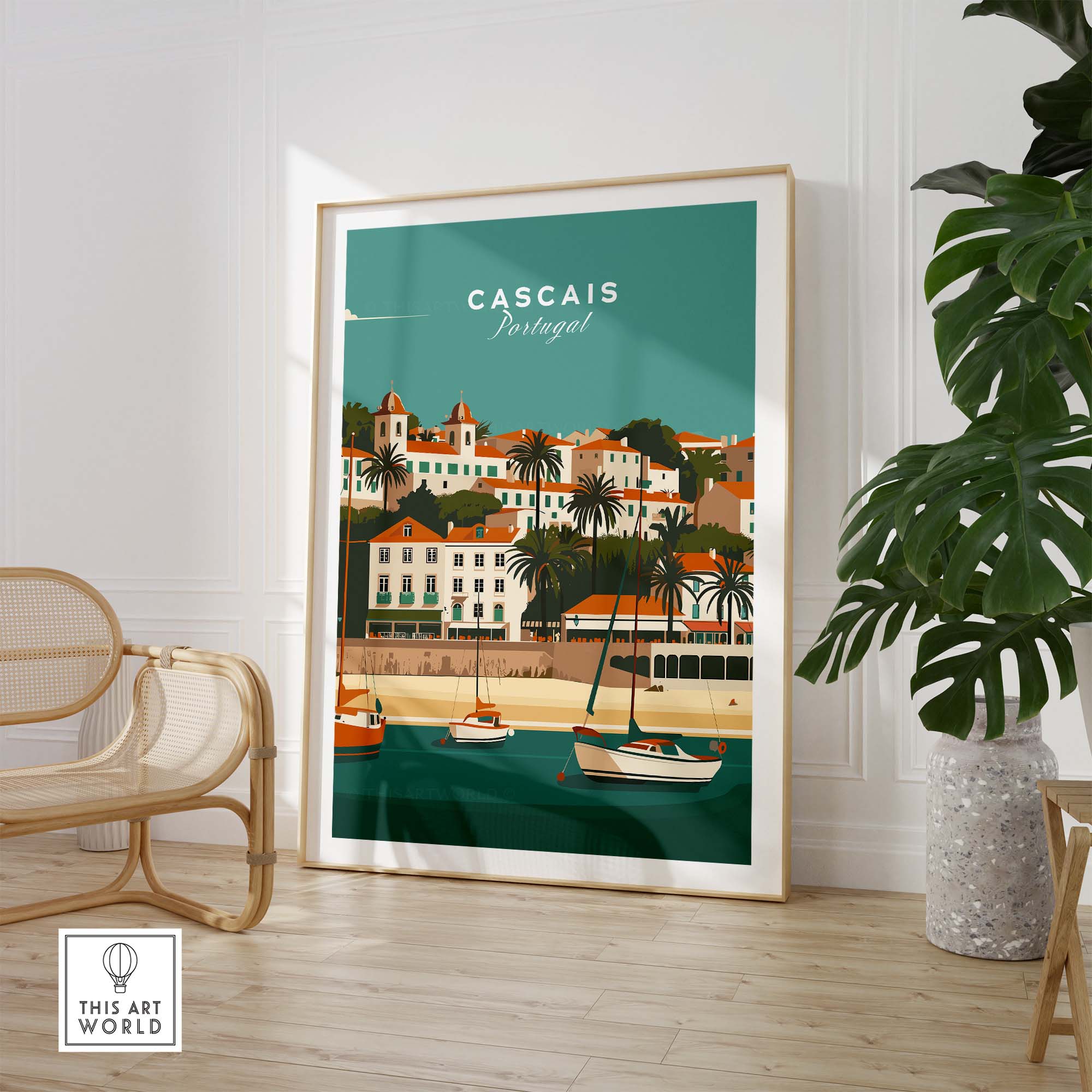 Cascais Poster part of our best collection or travel posters and prints - This Art World