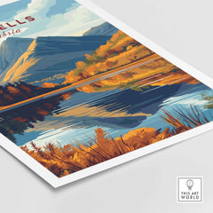 Cat Bells Wall Art - Lake District capturing the stunning landscape of Cumbria with vibrant autumn colors and reflections.