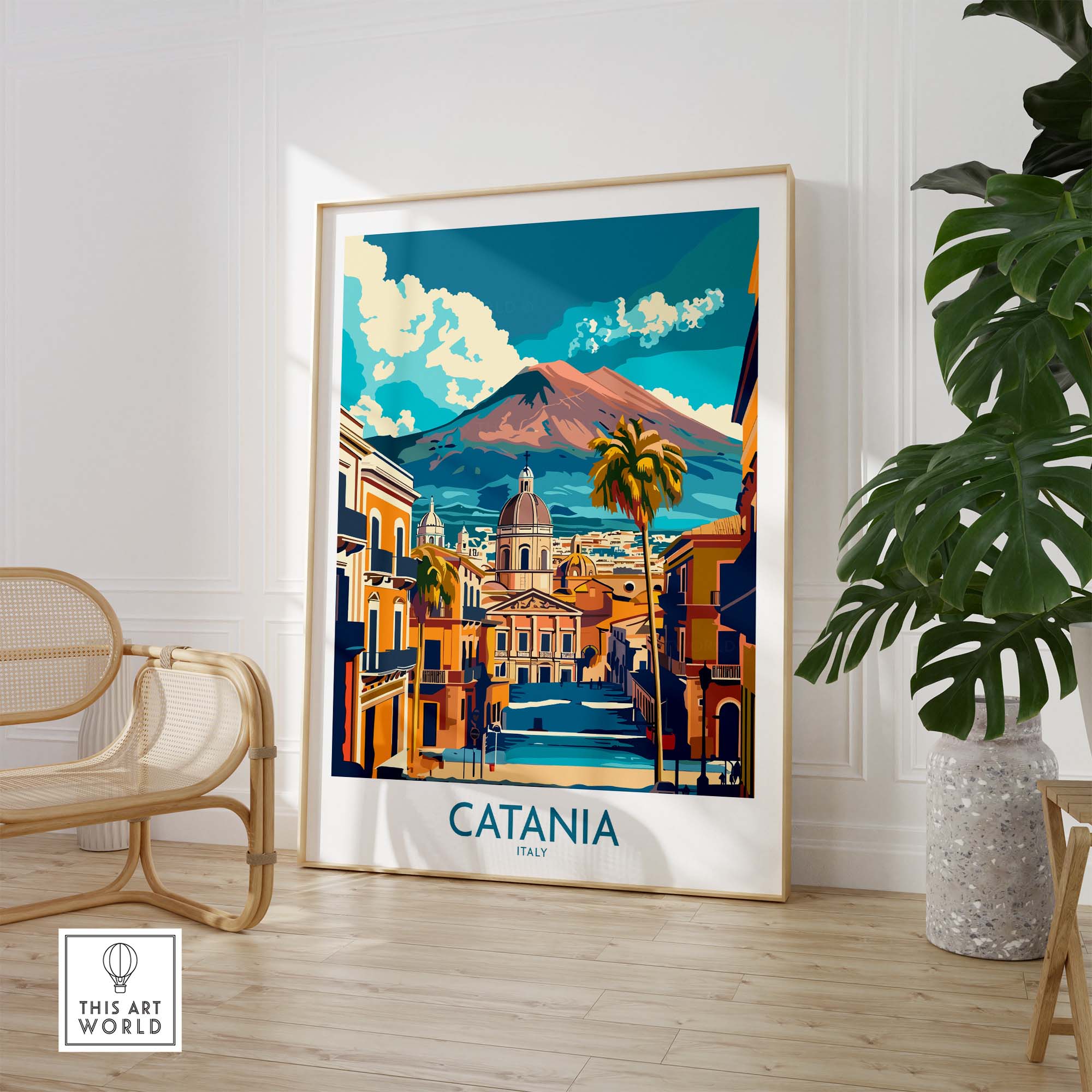 Catania Italy Art Print - Vibrant Souvenir from the Heart of Sicily