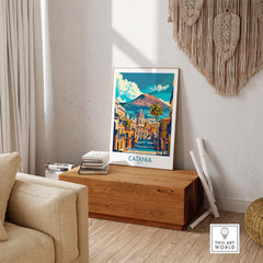 Catania Italy Art Print - Vibrant Souvenir from the Heart of Sicily