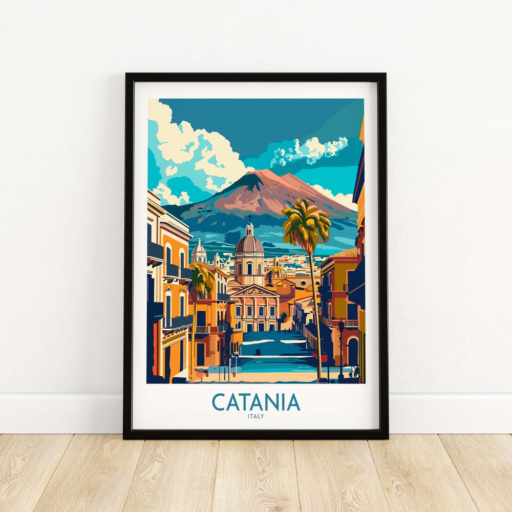 Catania Italy Art Print - Vibrant Souvenir from the Heart of Sicily