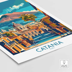 Catania Italy Art Print - Vibrant Souvenir from the Heart of Sicily