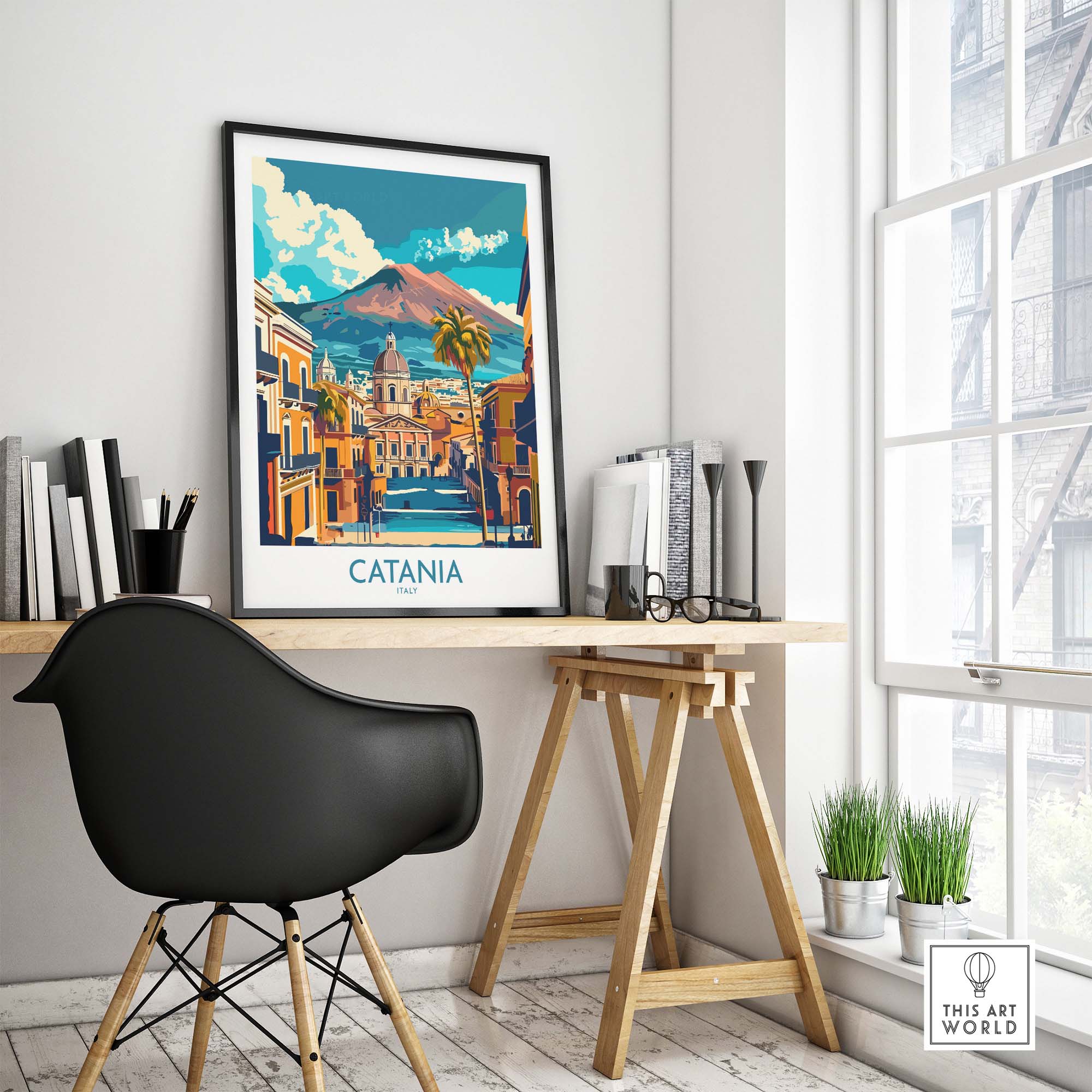 Catania Italy Art Print - Vibrant Souvenir from the Heart of Sicily