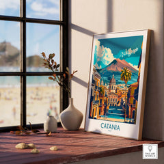 Catania Italy Art Print - Vibrant Souvenir from the Heart of Sicily