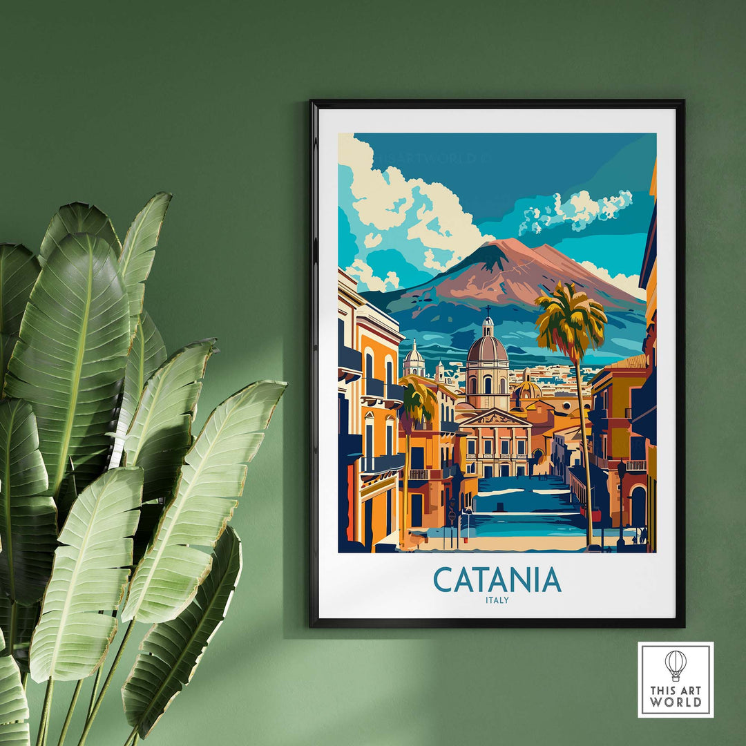Catania Italy Art Print - Vibrant Souvenir from the Heart of Sicily