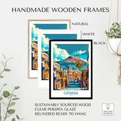 Catania Italy Art Print - Vibrant Souvenir from the Heart of Sicily