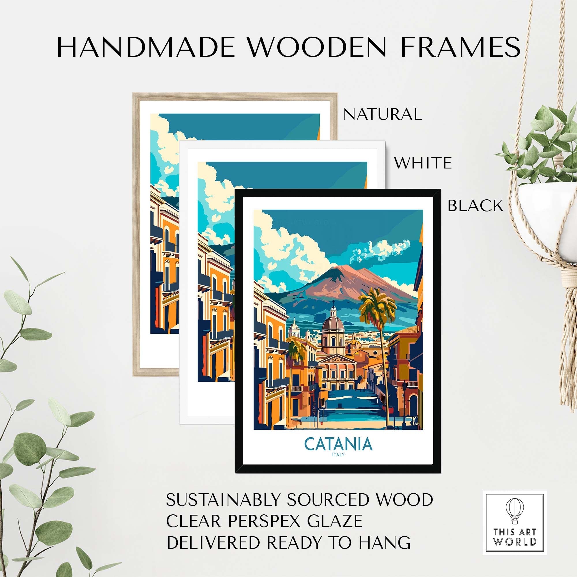 Catania Italy Art Print - Vibrant Souvenir from the Heart of Sicily