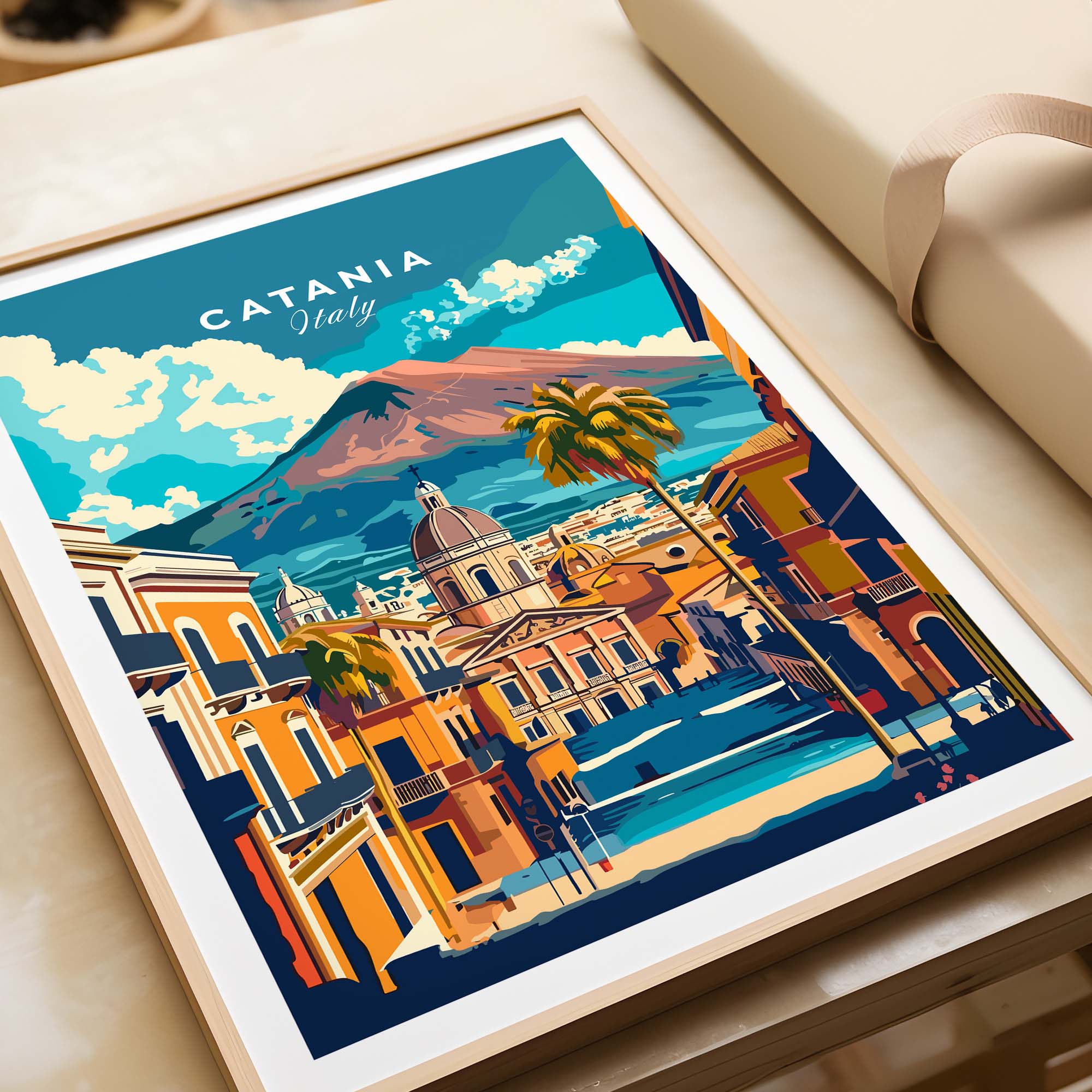 Catania Travel Poster