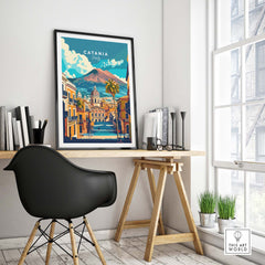 Catania Travel Poster