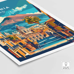 Catania Travel Poster