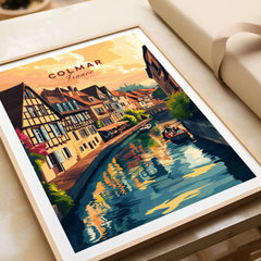 Colmar Art Print showcasing vibrant colors and intricate details of Colmar, France, perfect for home or office decor.