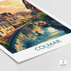 Colmar Print showcasing the picturesque canals and colorful streets of Colmar, France, perfect for home or office decor.